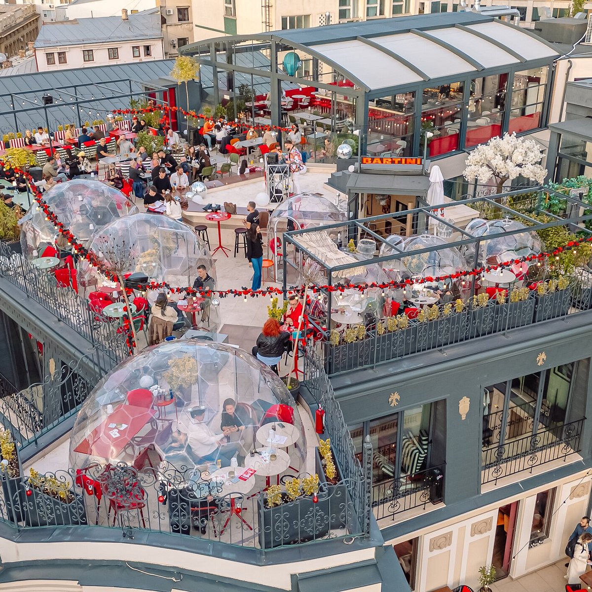 BARTINI Rooftop panoramic Bucharest skyline views from prime Victoriei district location