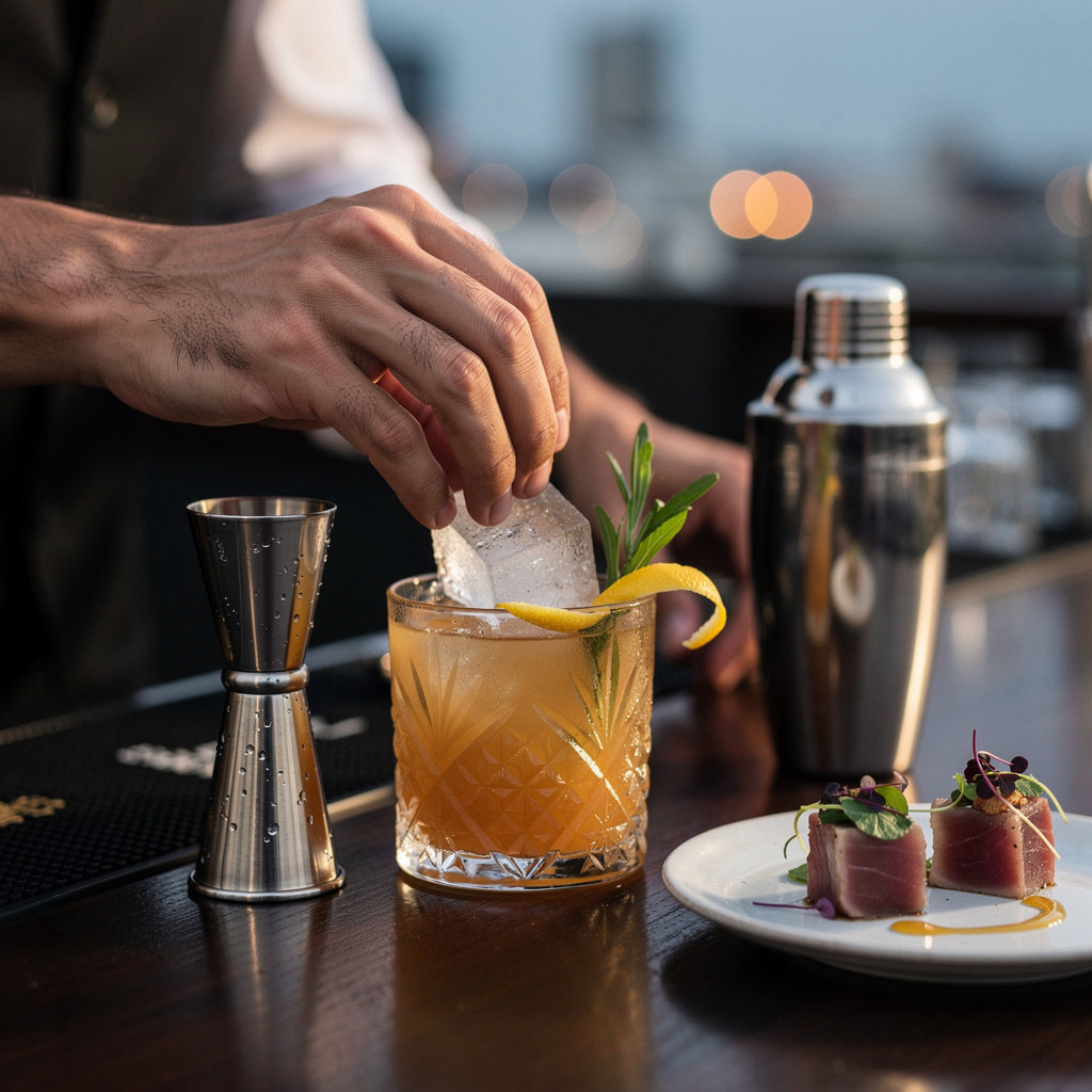 BARTINI Rooftop craft cocktails and Le Bab cuisine - premium drinks and international food offerings